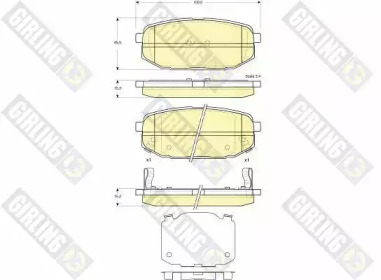 Комплект тормозных колодок 6133849 GIRLING