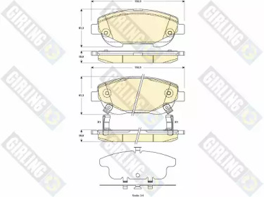Комплект тормозных колодок 6135184 GIRLING
