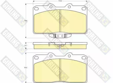 Комплект тормозных колодок 6140769 GIRLING