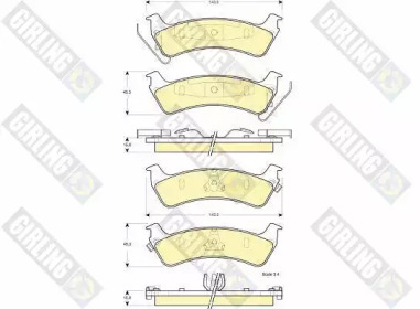 Комплект тормозных колодок 6141245 GIRLING