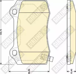 Комплект тормозных колодок 6141719 GIRLING