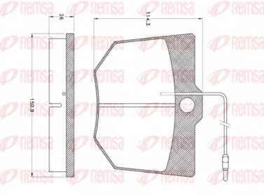 Комплект тормозных колодок JCA1026 KAWE