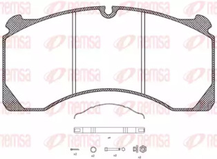 Комплект тормозных колодок JCA847.80 KAWE