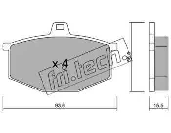 Комплект тормозных колодок 014.0 fri.tech.
