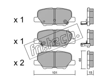 Комплект тормозных колодок 1011.0 fri.tech.