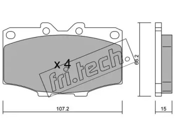 Комплект тормозных колодок 111.0 fri.tech.