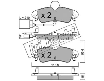 Комплект тормозных колодок 145.2 fri.tech.