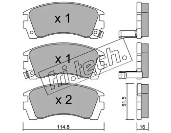 Комплект тормозных колодок 503.0 fri.tech.