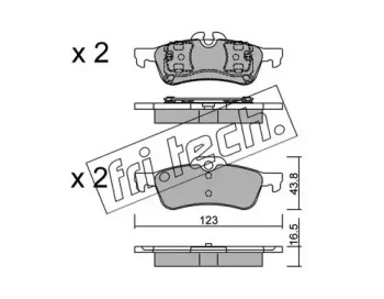 Комплект тормозных колодок 572.0 fri.tech.