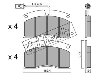 Комплект тормозных колодок 664.1 fri.tech.