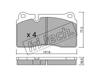 Комплект тормозных колодок 675.0 fri.tech.