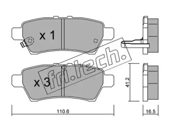 Комплект тормозных колодок 760.0 fri.tech.