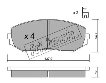 Комплект тормозных колодок 782.0 fri.tech.