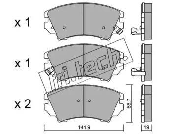 Комплект тормозных колодок 859.0 fri.tech.