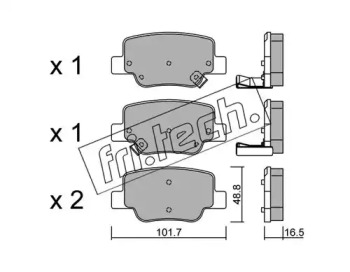 Комплект тормозных колодок 897.0 fri.tech.