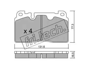 Комплект тормозных колодок 995.0 fri.tech.