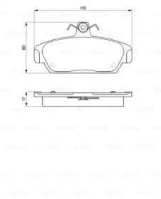 Комплект тормозных колодок 0 986 424 092 BOSCH