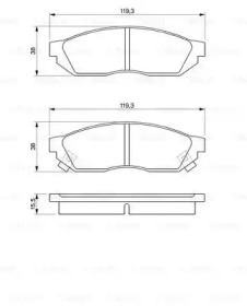 Комплект тормозных колодок 0 986 424 155 BOSCH