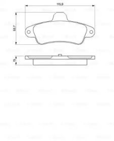 Комплект тормозных колодок 0 986 424 277 BOSCH