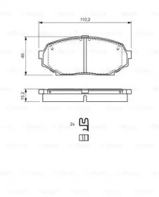 Комплект тормозных колодок 0 986 424 303 BOSCH