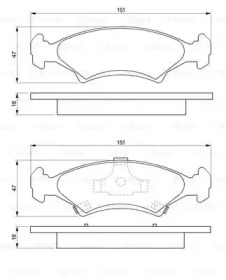 Комплект тормозных колодок 0 986 424 348 BOSCH