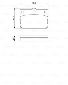 Комплект тормозных колодок 0 986 424 422 BOSCH