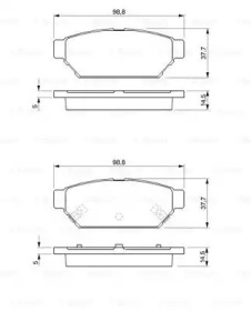 Комплект тормозных колодок 0 986 424 464 BOSCH