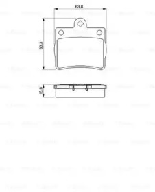 Комплект тормозных колодок 0 986 424 497 BOSCH