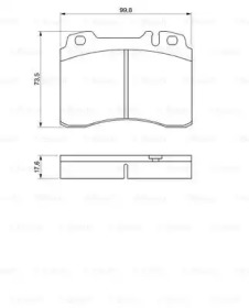 Комплект тормозных колодок 0 986 460 966 BOSCH