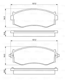 Комплект тормозных колодок 0 986 461 121 BOSCH