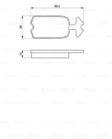 Комплект тормозных колодок 0 986 462 072 BOSCH