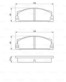 Комплект тормозных колодок 0 986 466 471 BOSCH