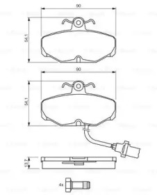 Комплект тормозных колодок 0 986 469 820 BOSCH