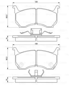 Комплект тормозных колодок 0 986 490 410 BOSCH