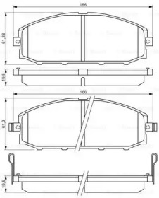 Комплект тормозных колодок 0 986 494 150 BOSCH