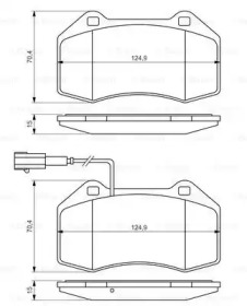 Комплект тормозных колодок 0 986 494 228 BOSCH