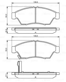 Комплект тормозных колодок 0 986 494 238 BOSCH