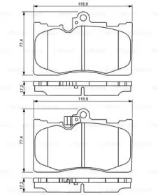 Комплект тормозных колодок 0 986 494 252 BOSCH