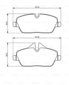 Комплект тормозных колодок 0 986 494 264 BOSCH