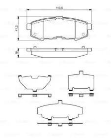 Комплект тормозных колодок 0 986 494 319 BOSCH