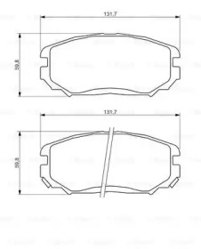 Комплект тормозных колодок 0 986 494 374 BOSCH