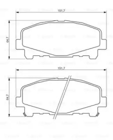 Комплект тормозных колодок 0 986 494 382 BOSCH