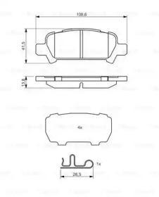 Комплект тормозных колодок 0 986 494 445 BOSCH