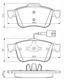 Комплект тормозных колодок 0 986 494 465 BOSCH