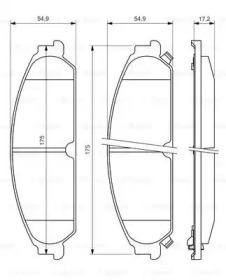 Комплект тормозных колодок 0 986 494 483 BOSCH