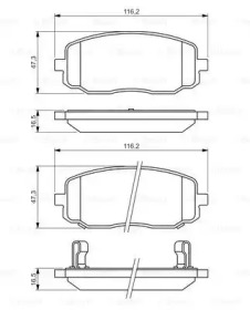 Комплект тормозных колодок 0 986 494 491 BOSCH