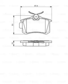 Комплект тормозных колодок 0 986 494 519 BOSCH