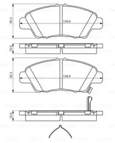 Комплект тормозных колодок 0 986 494 562 BOSCH