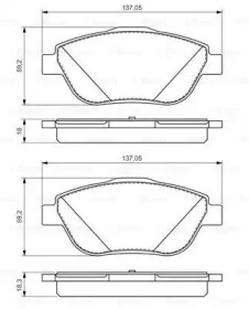 Комплект тормозных колодок 0 986 494 564 BOSCH