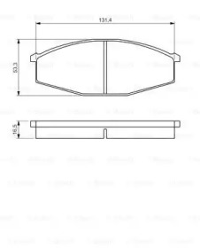 Комплект тормозных колодок 0 986 494 566 BOSCH